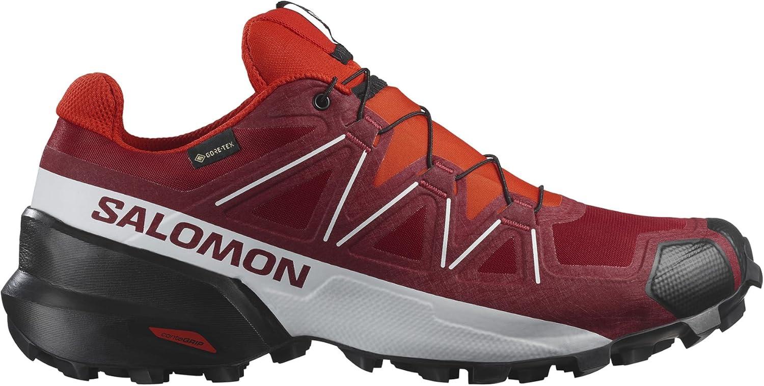 image:imageSalomon Mens Speedcross GTX Waterproof Trail Running ShoesRed DahliaWhiteBlack