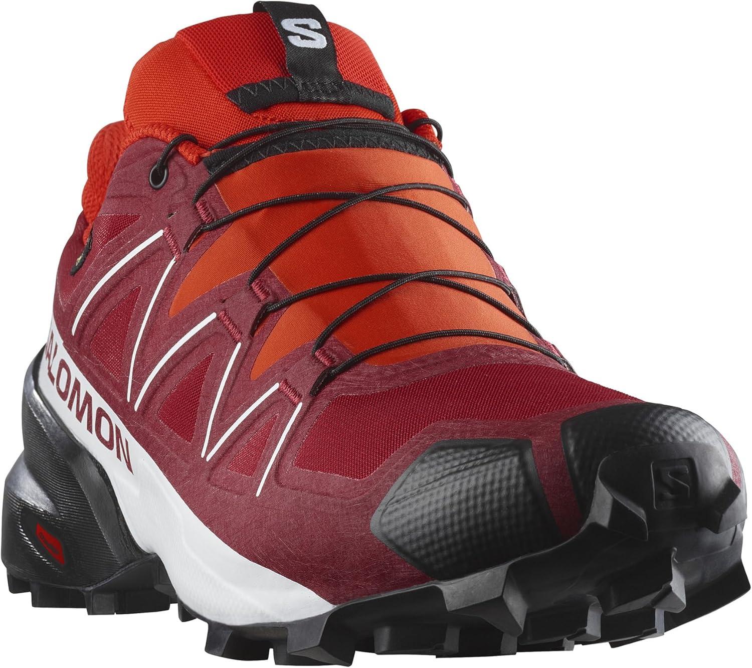 image:imageSalomon Mens Speedcross GTX Waterproof Trail Running ShoesRed DahliaWhiteBlack