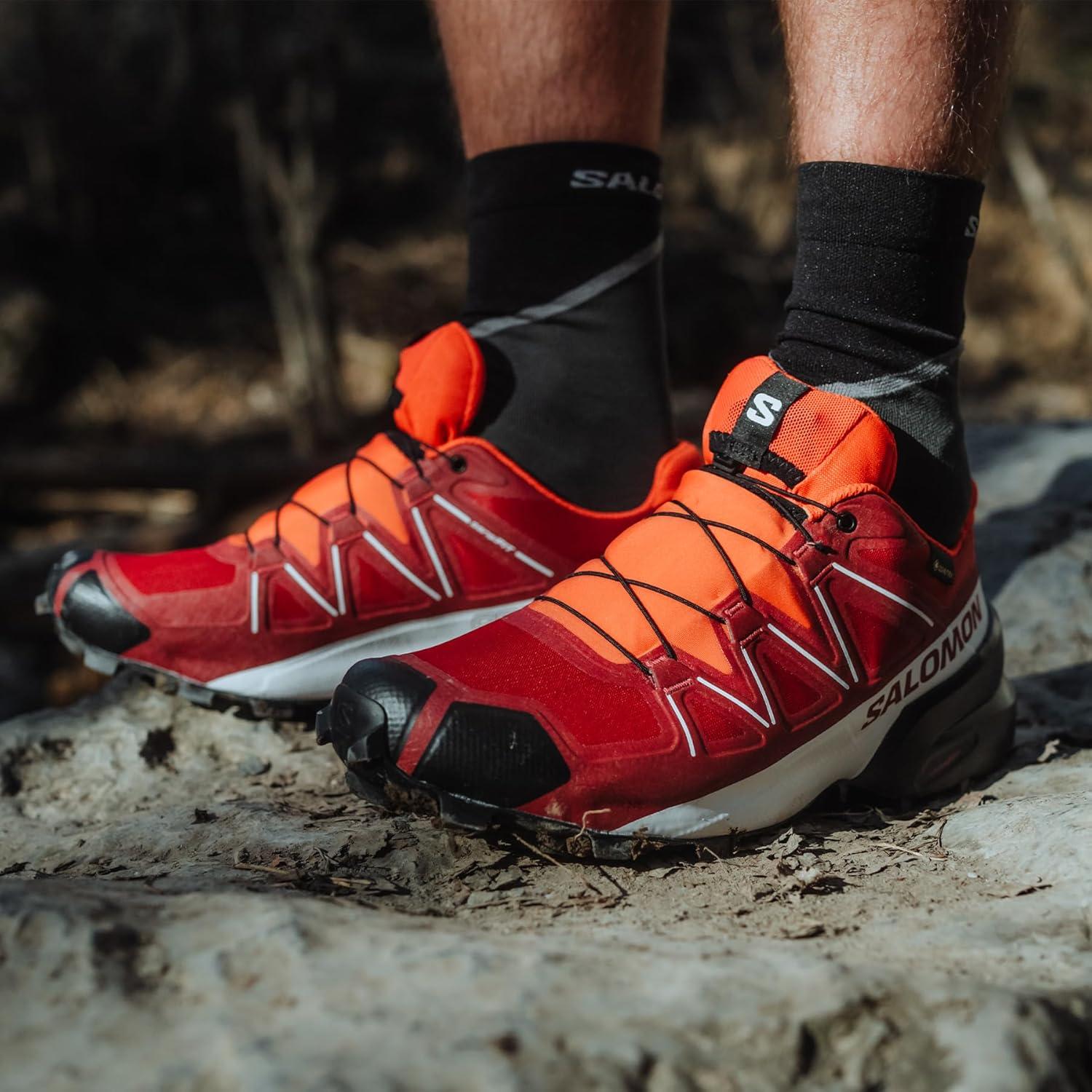 image:imageSalomon Mens Speedcross GTX Waterproof Trail Running ShoesRed DahliaWhiteBlack