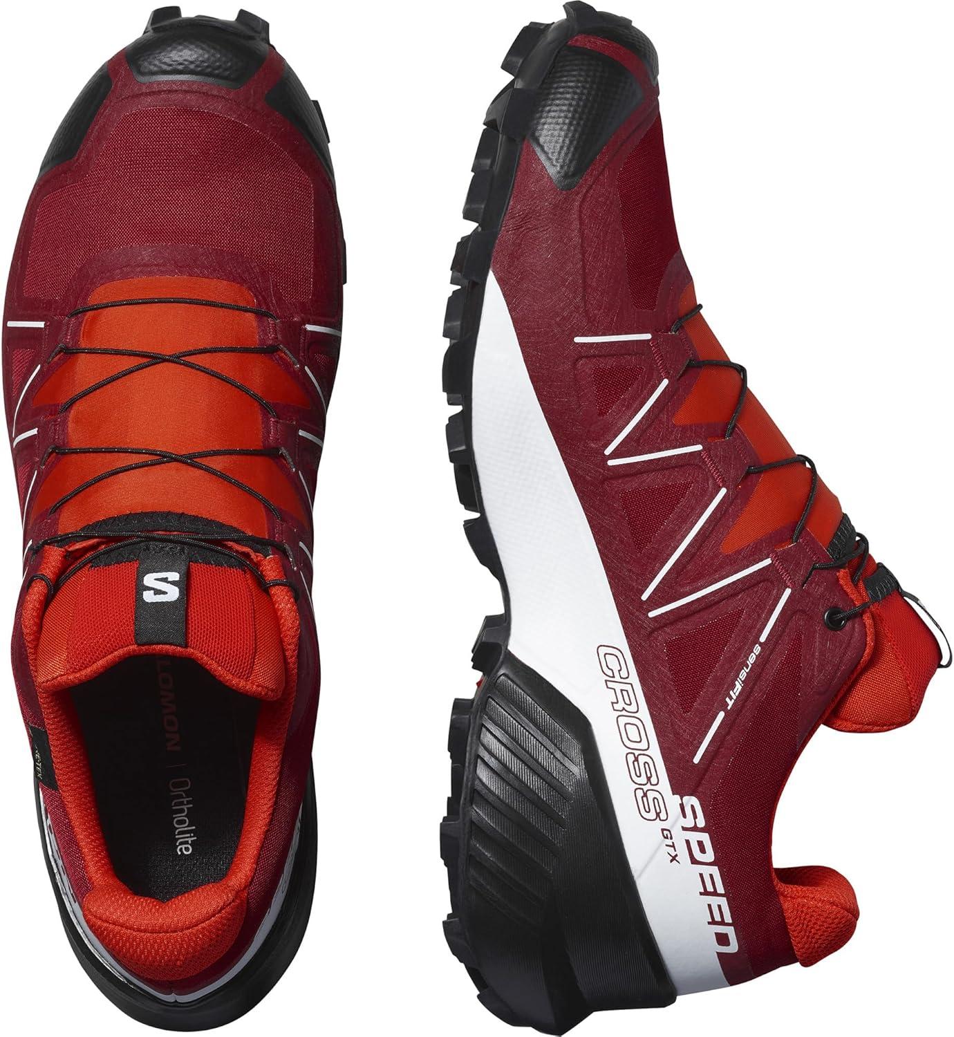 image:imageSalomon Mens Speedcross GTX Waterproof Trail Running ShoesRed DahliaWhiteBlack