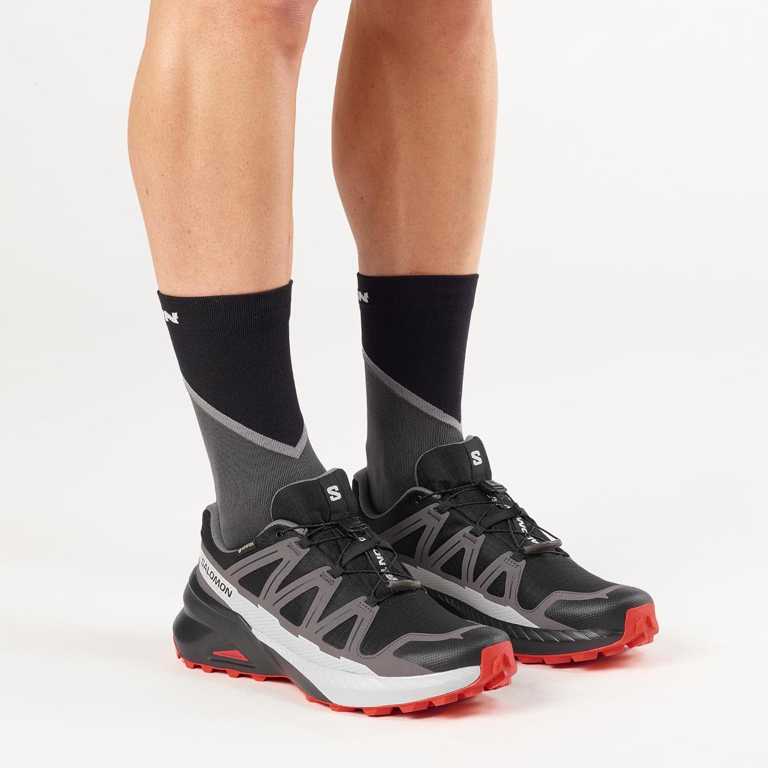 image:imageSalomon Mens Speedcross Peak GoreTex Trail Running Shoe Waterproof AllTerrain Performance for Hiking amp Long Trail SessionsBlackCastlerockCherry Tomato