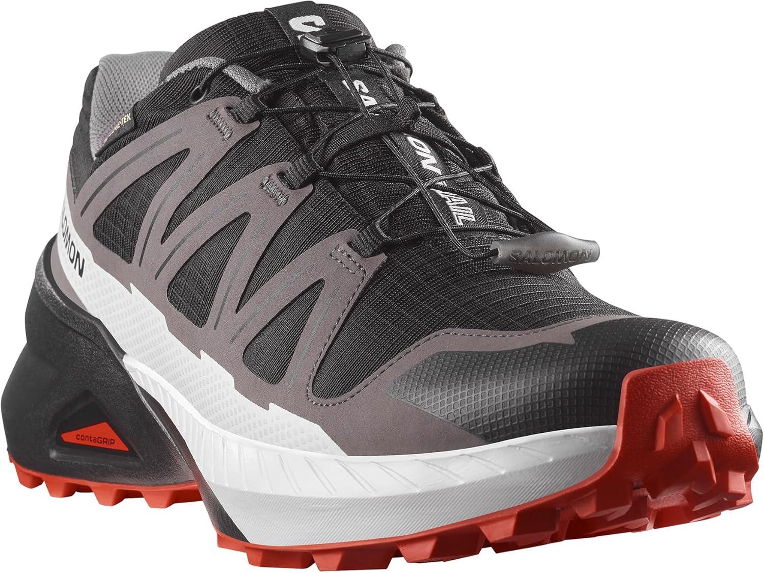 image:imageSalomon Mens Speedcross Peak GoreTex Trail Running Shoe Waterproof AllTerrain Performance for Hiking amp Long Trail SessionsBlackCastlerockCherry Tomato