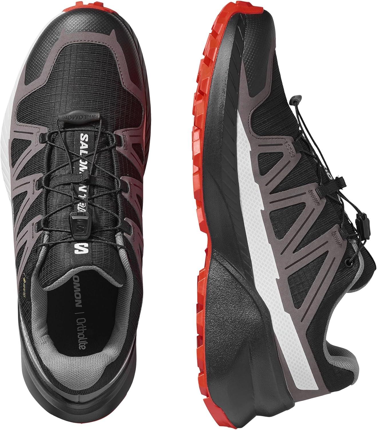 image:imageSalomon Mens Speedcross Peak GoreTex Trail Running Shoe Waterproof AllTerrain Performance for Hiking amp Long Trail SessionsBlackCastlerockCherry Tomato
