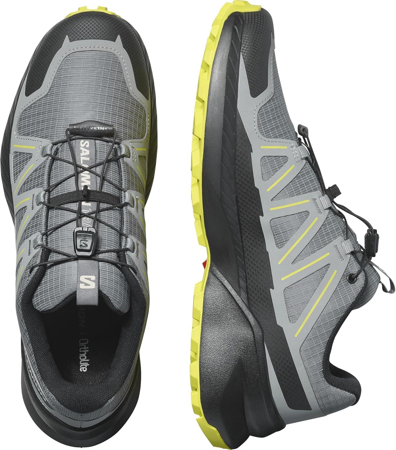 image:imageSalomon Mens Speedcross Peak Trail Running ShoesQuiet ShadeBlackSulphur Spring