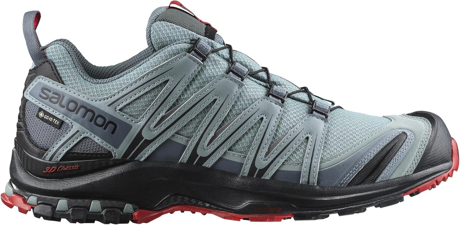 image:imageSalomon Mens XA PRO 3D GoreTex Waterproof Trail Running ShoesLeadBlackBarbados Cherry