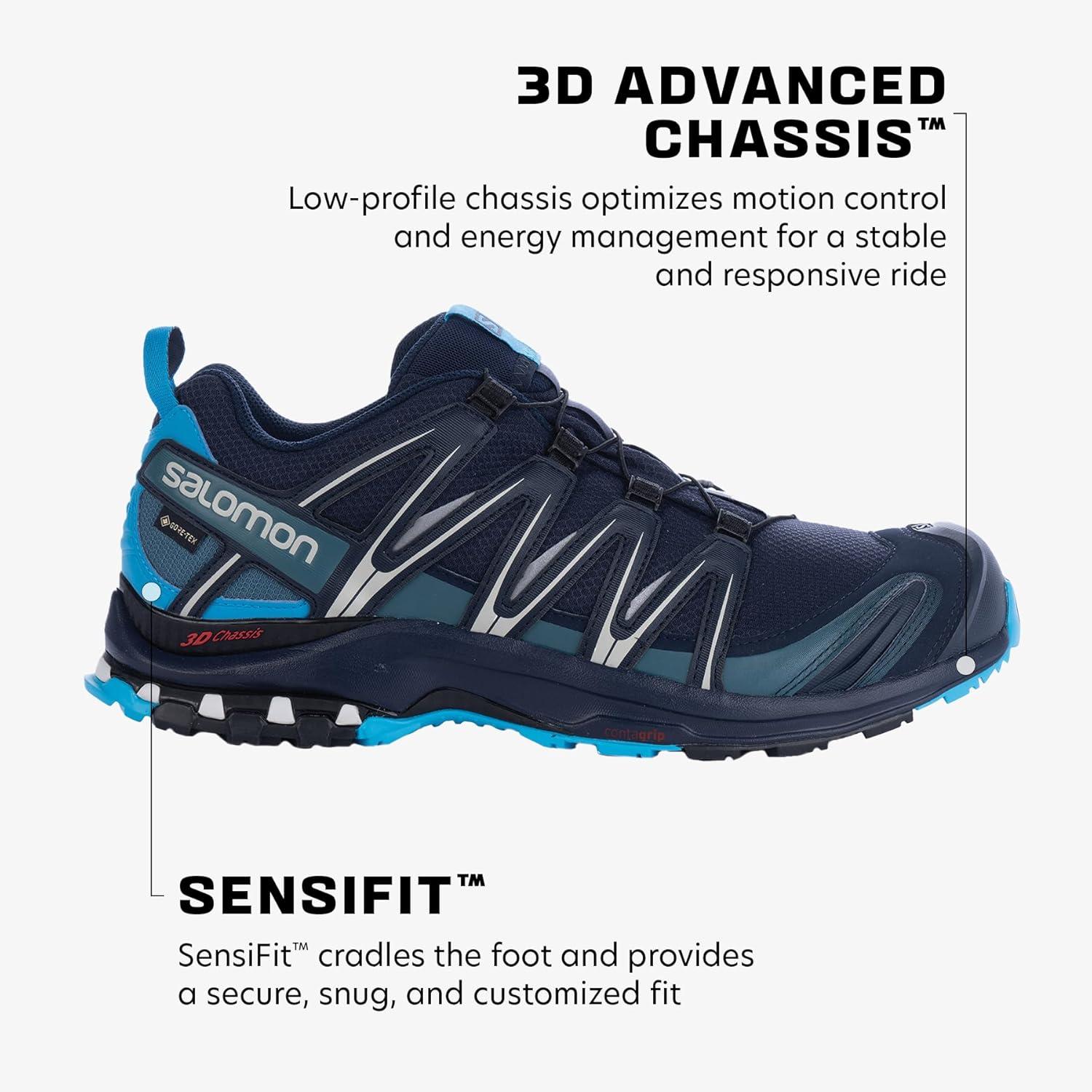 image:imageSalomon Mens XA PRO 3D GoreTex Waterproof Trail Running ShoesNavy BlazerHawaiian OceanDawn Blue