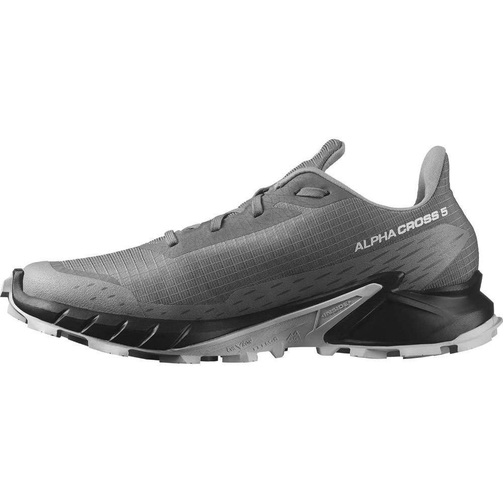 image:imageSalomon Mens Alphacross 5 Trail Running ShoesPewterBlackGhost Gray