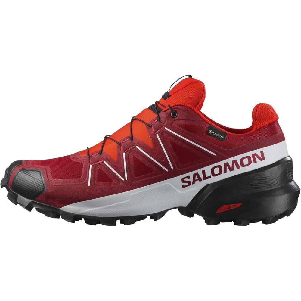 image:imageSalomon Mens Speedcross GTX Waterproof Trail Running ShoesRed DahliaWhiteBlack