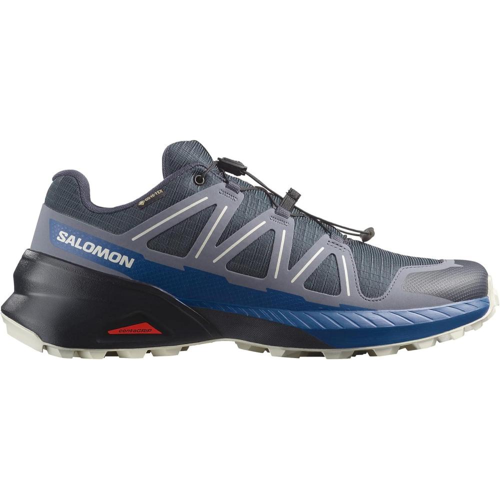 image:imageSalomon Mens Speedcross Peak GoreTex Trail Running Shoe Waterproof AllTerrain Performance for Hiking amp Long Trail SessionsBlue NightsGrisailleNautical Blue