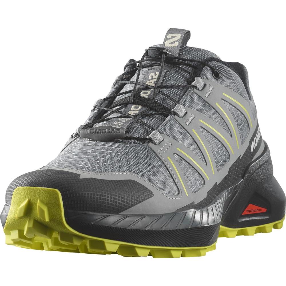 image:imageSalomon Mens Speedcross Peak Trail Running ShoesQuiet ShadeBlackSulphur Spring