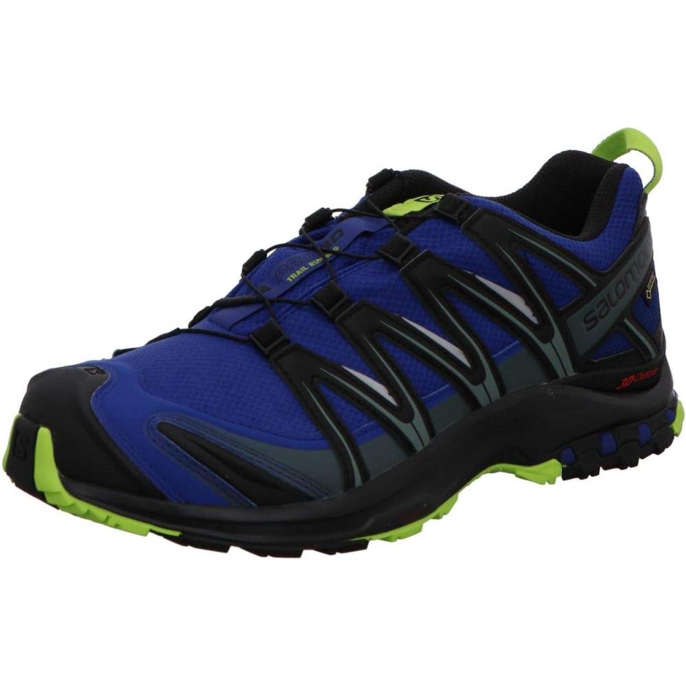 image:imageSalomon Mens XA PRO 3D GoreTex Waterproof Trail Running ShoesBlue Mazarine Blue Wil Black Lime Green