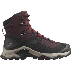 Salomon Men’s Quest Element Gore-Tex, Waterproof Neutral Leather Hiking Boots(Chocolate Plum/Madder Brown/Goji Berry)