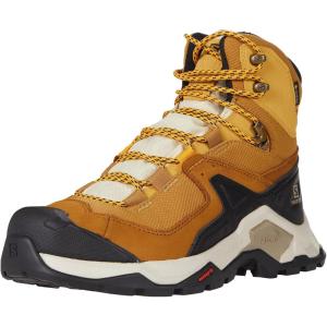 Salomon Men’s Quest Element Gore-Tex, Waterproof Neutral Leather Hiking Boots(Cumin/Bleached Sand/Saffron)