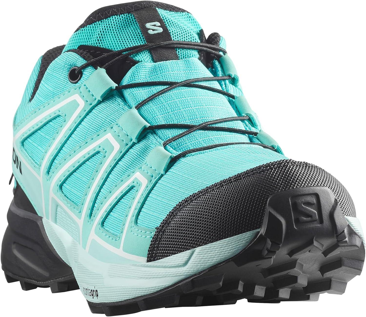 image:imageSalomon Junior SPEEDCROSS CLIMASALOMON WATERPROOF Outdoor Shoes for KidsBlue CuracaoBlackIced Aqua