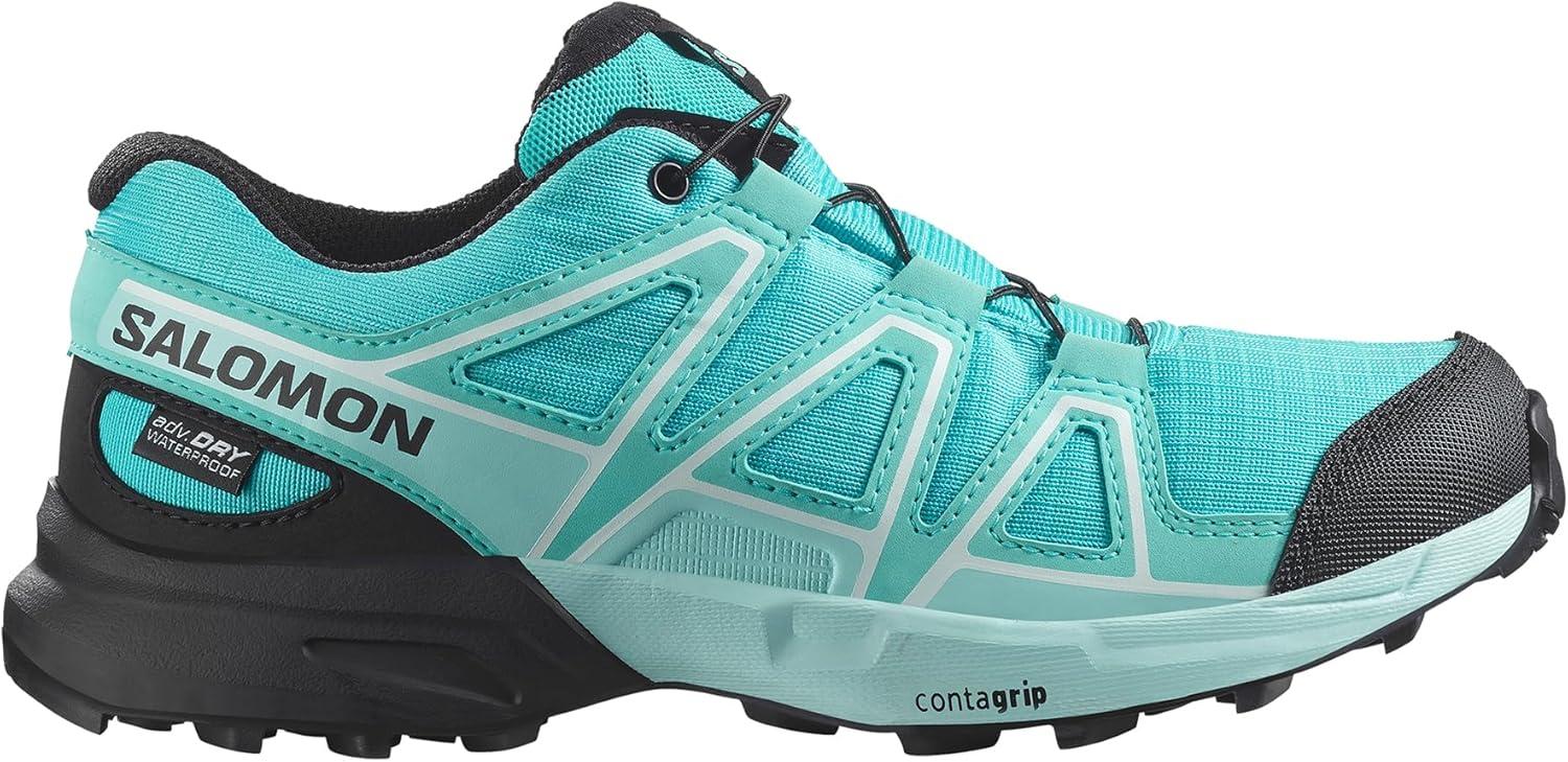 image:imageSalomon Junior SPEEDCROSS CLIMASALOMON WATERPROOF Outdoor Shoes for KidsBlue CuracaoBlackIced Aqua