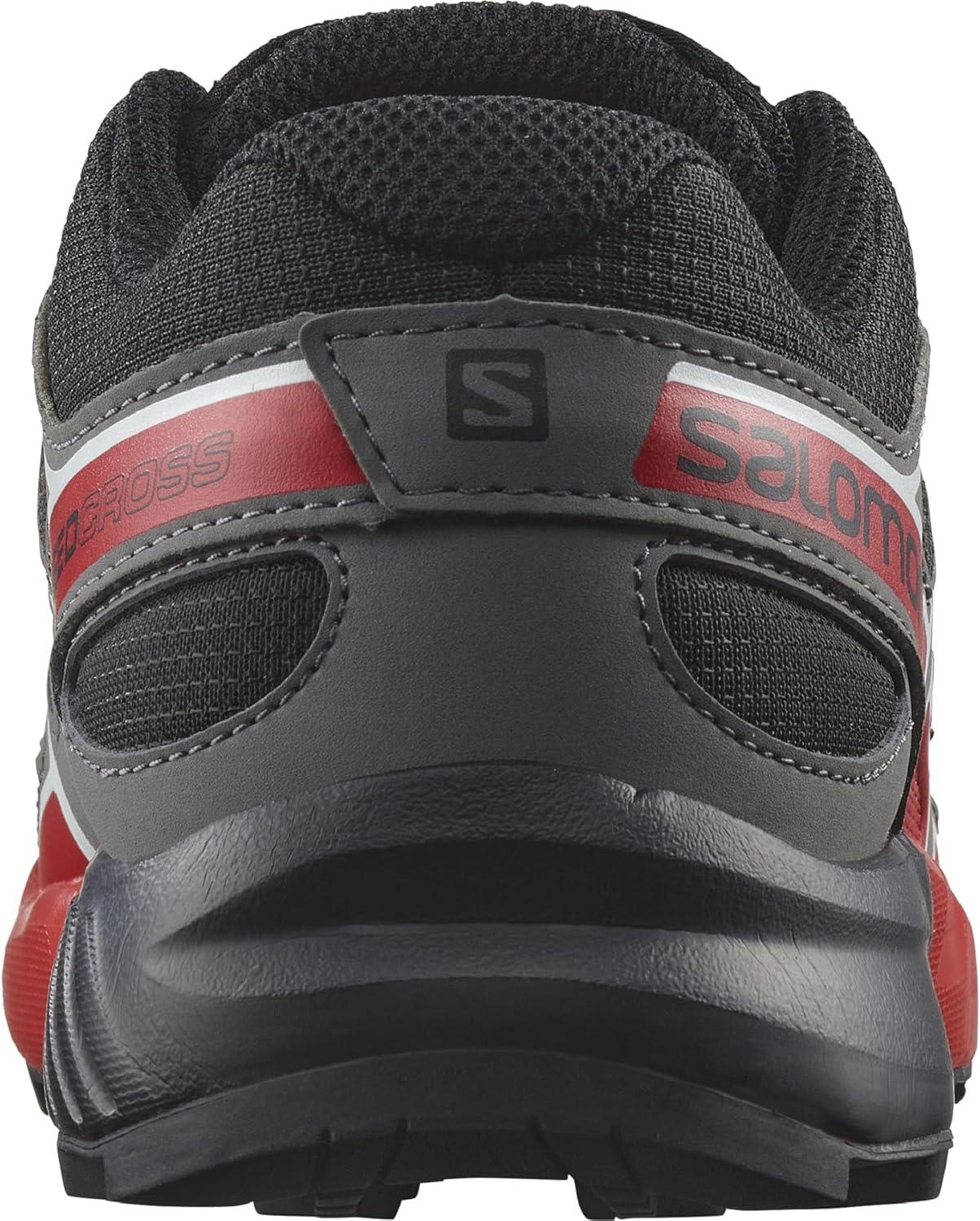 image:imageSalomon Kids Speedcross J Unisex Trail Running ShoeBlackQuiet ShadeHigh Risk Red