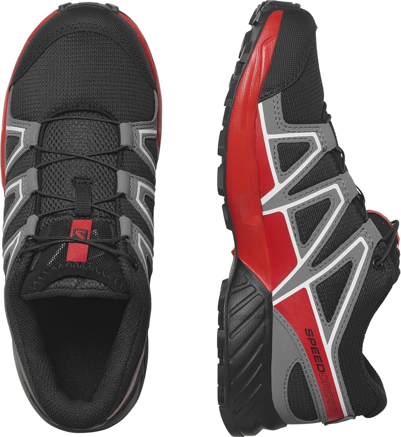 image:imageSalomon Kids Speedcross J Unisex Trail Running ShoeBlackQuiet ShadeHigh Risk Red