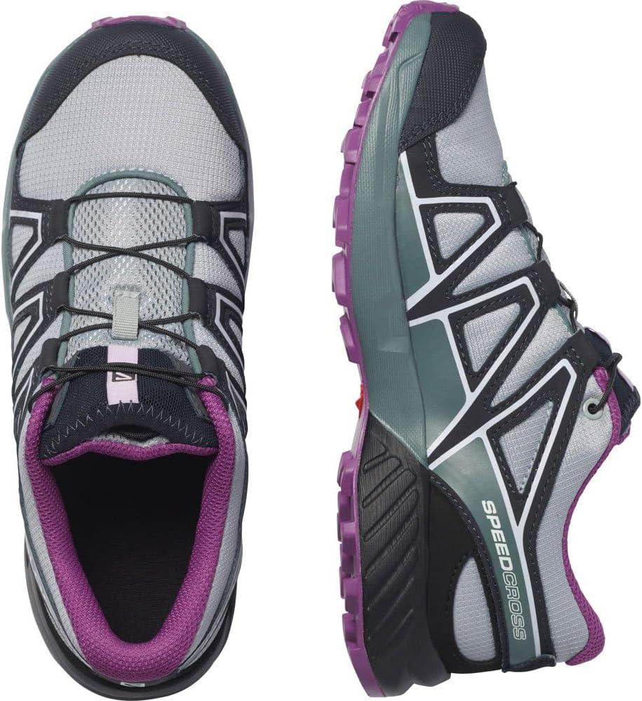 image:imageSalomon Kids Speedcross J Unisex Trail Running ShoeQuarryBlackSparkling Grape