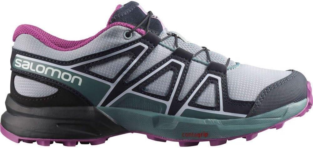 image:imageSalomon Kids Speedcross J Unisex Trail Running ShoeQuarryBlackSparkling Grape