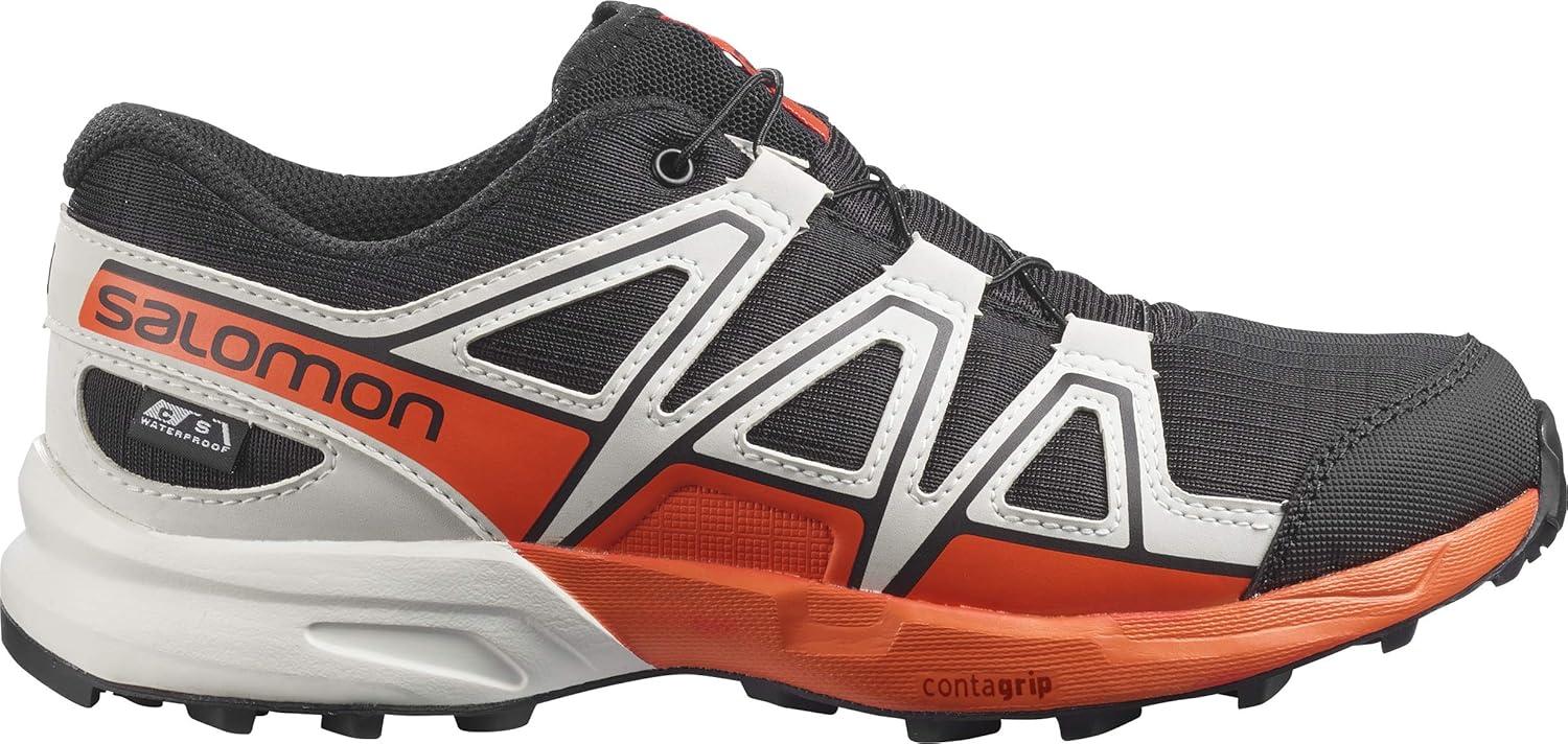 image:imageSalomon SPEEDCROSS CLIMASALOMON WATERPROOF Shoes for KidsBlackLunar RockCherry Tomato