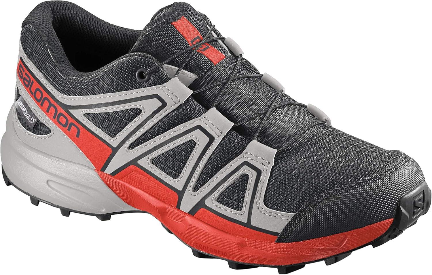 image:imageSalomon SPEEDCROSS CLIMASALOMON WATERPROOF Shoes for KidsBlackLunar RockCherry Tomato