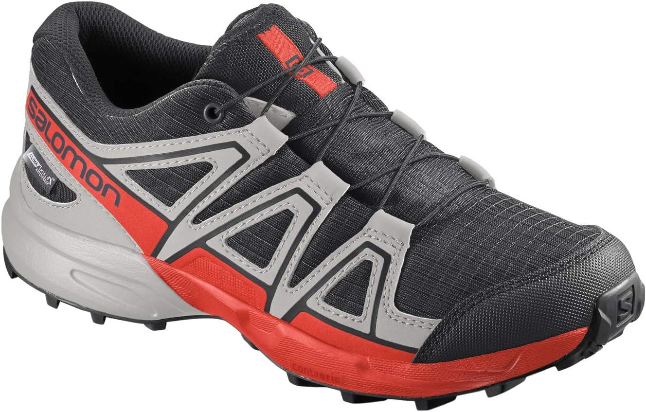 image:imageSalomon SPEEDCROSS CLIMASALOMON WATERPROOF Shoes for KidsBlackLunar RockCherry Tomato