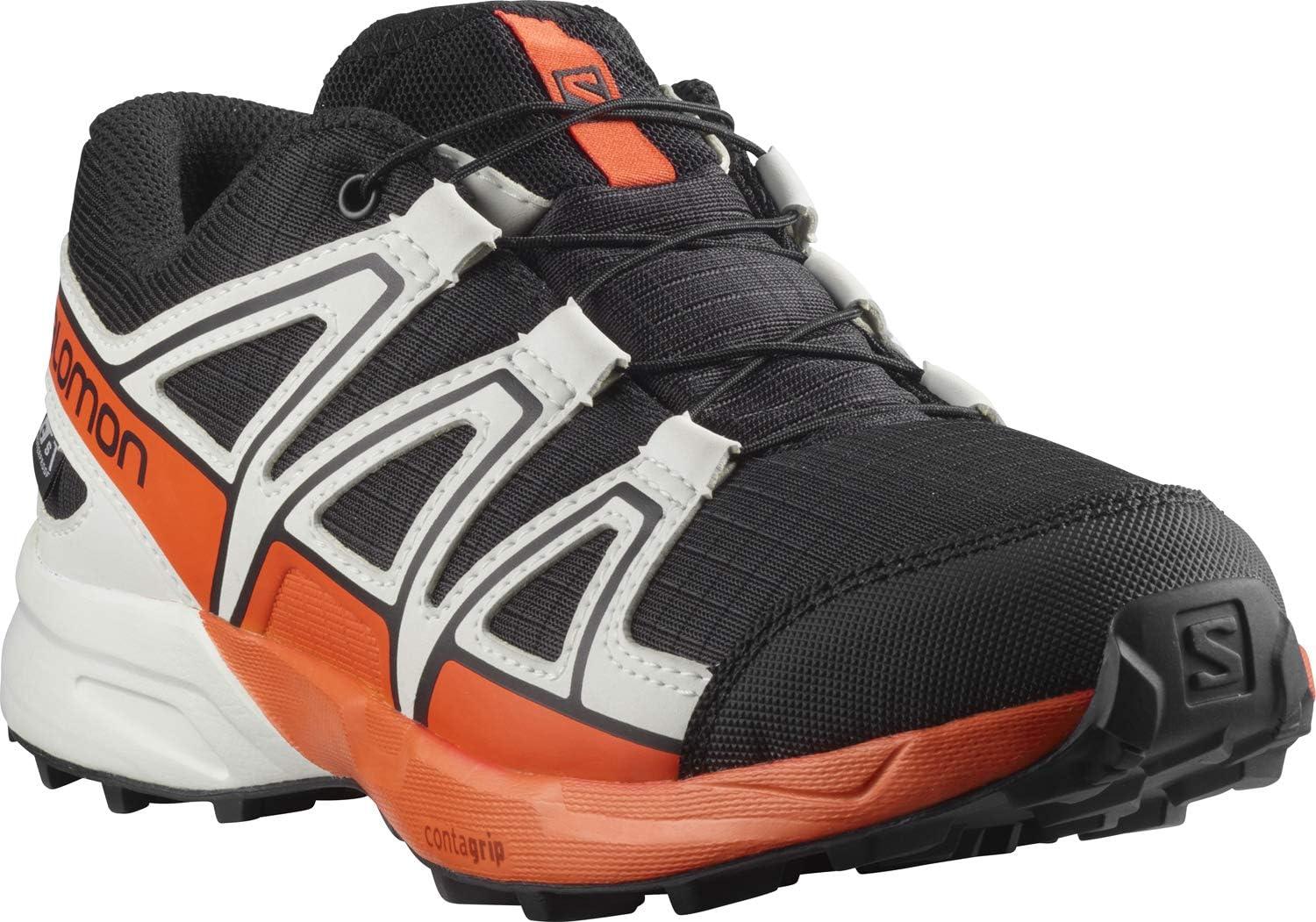 image:imageSalomon SPEEDCROSS CLIMASALOMON WATERPROOF Shoes for KidsBlackLunar RockCherry Tomato