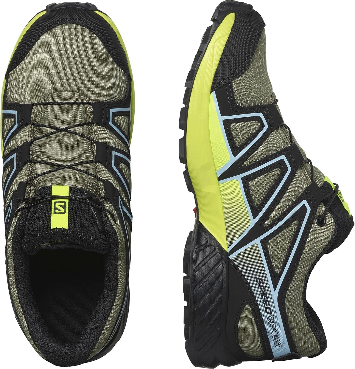 image:imageSalomon SPEEDCROSS CLIMASALOMON WATERPROOF Shoes for KidsDeep Lichen GreenBlackSafety Yellow