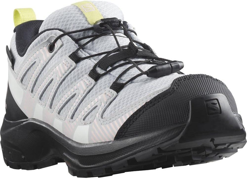 image:imageSalomon Unisex Juniors XA Pro V8 Mid Waterproof Trail Running Shoes for KidsArctic Ice Black White
