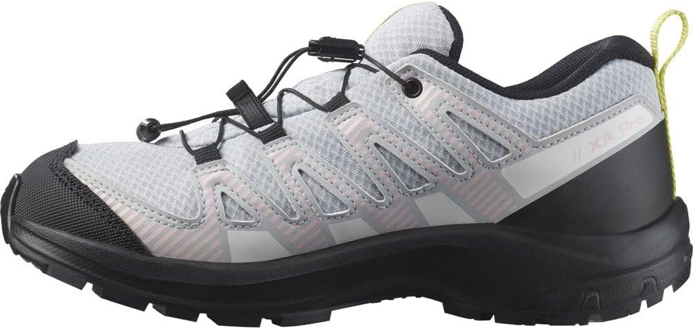 image:imageSalomon Unisex Juniors XA Pro V8 Mid Waterproof Trail Running Shoes for KidsArctic Ice Black White