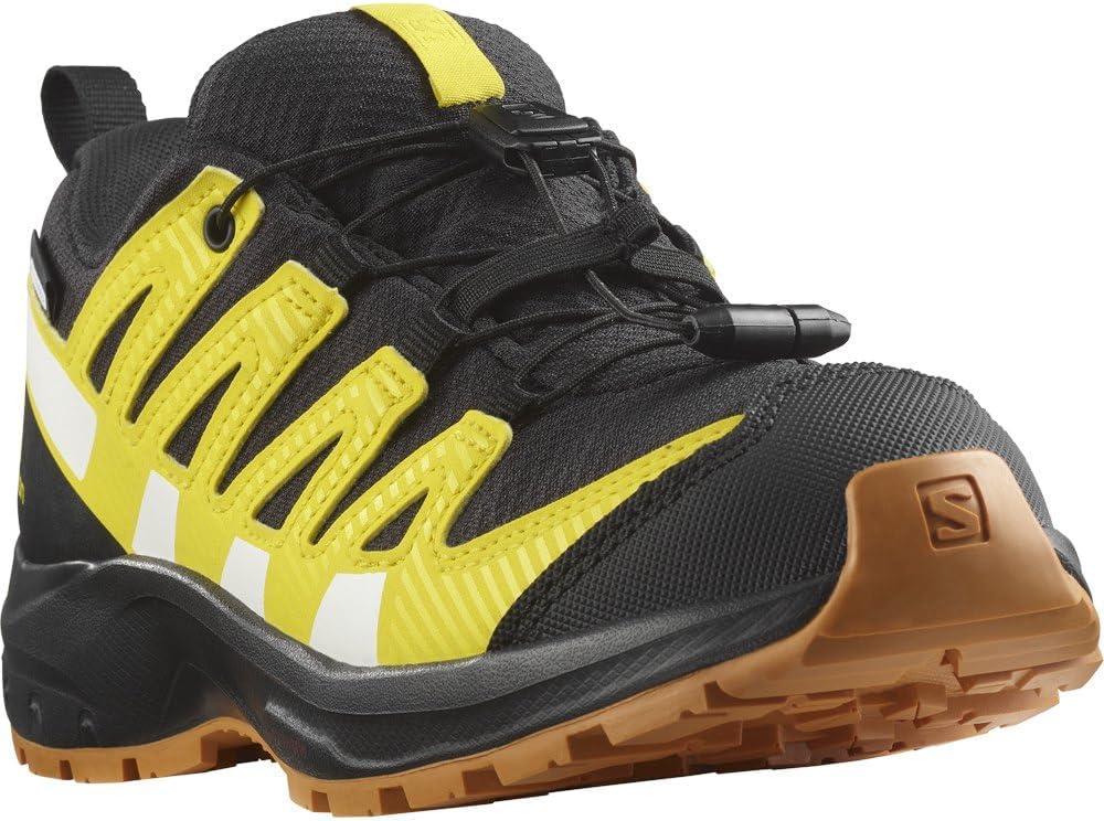 image:imageSalomon Unisex Juniors XA Pro V8 Mid Waterproof Trail Running Shoes for KidsBlack Empire Yellow White