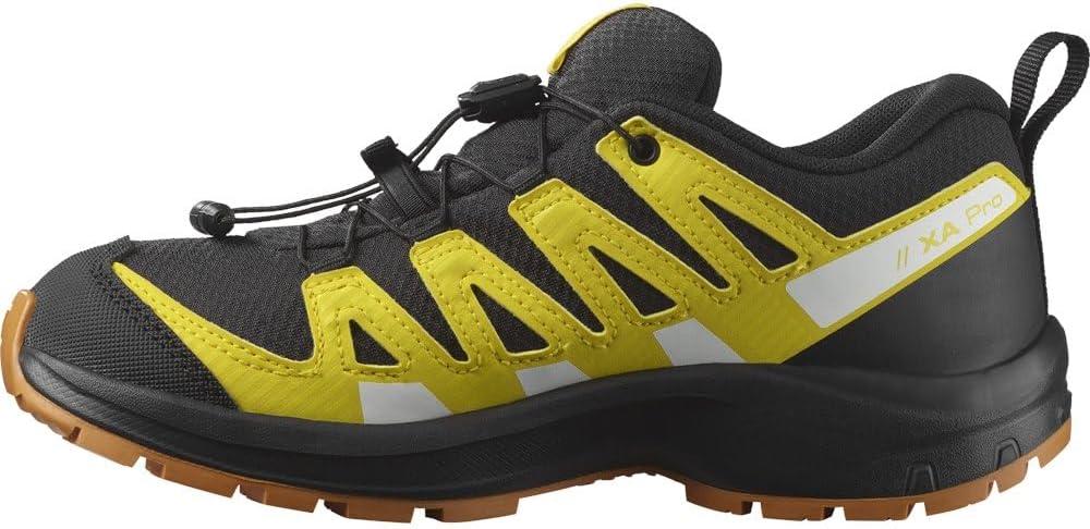 image:imageSalomon Unisex Juniors XA Pro V8 Mid Waterproof Trail Running Shoes for KidsBlack Empire Yellow White