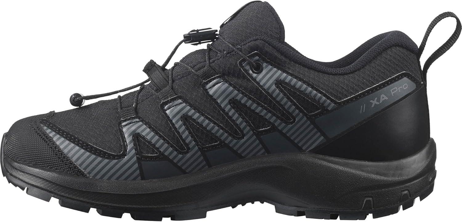 image:imageSalomon Unisex Juniors XA Pro V8 Mid Waterproof Trail Running Shoes for KidsBlackBlackEbony