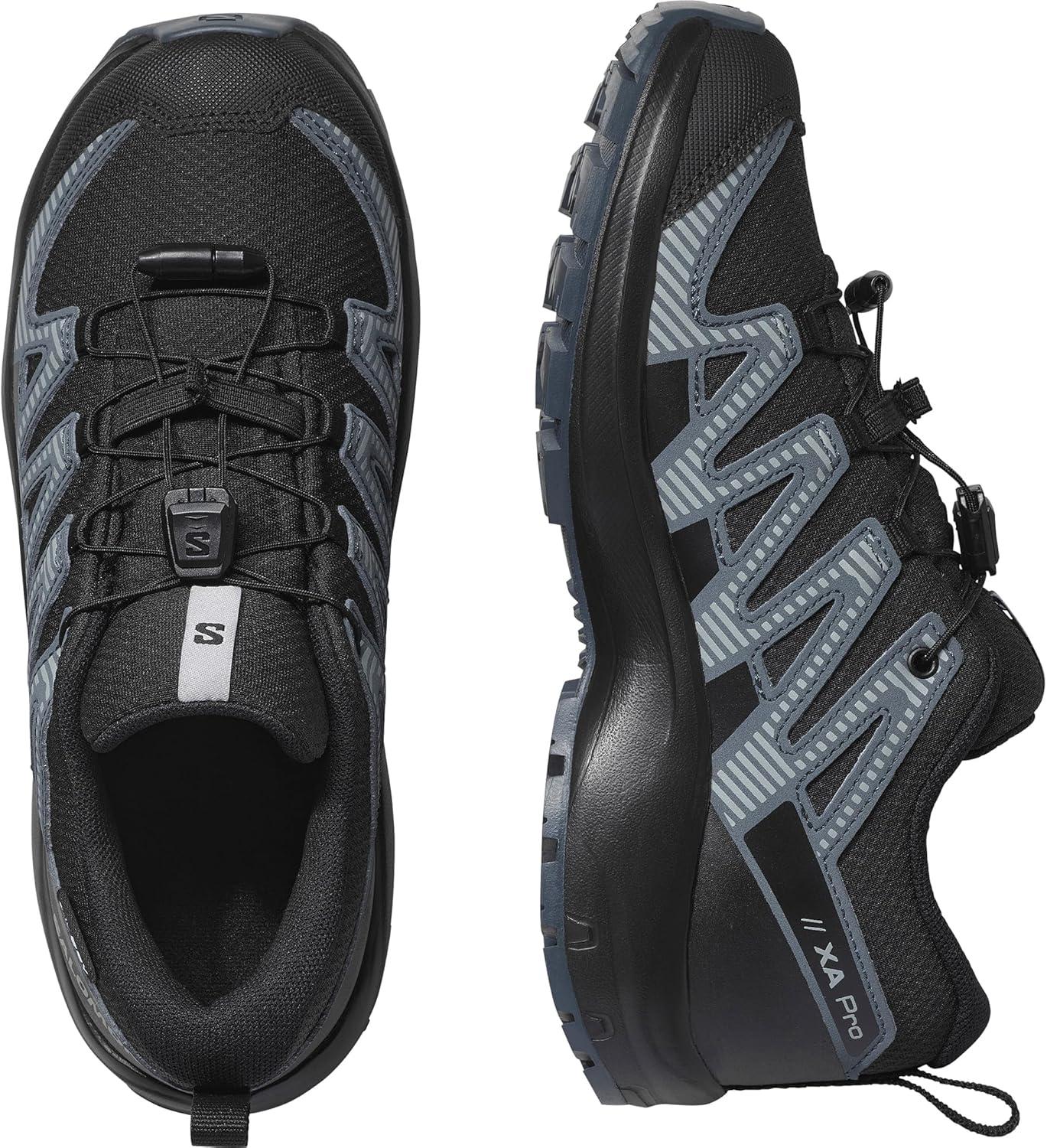 image:imageSalomon Unisex Juniors XA Pro V8 Mid Waterproof Trail Running Shoes for KidsBlackTurbulenceQuarry
