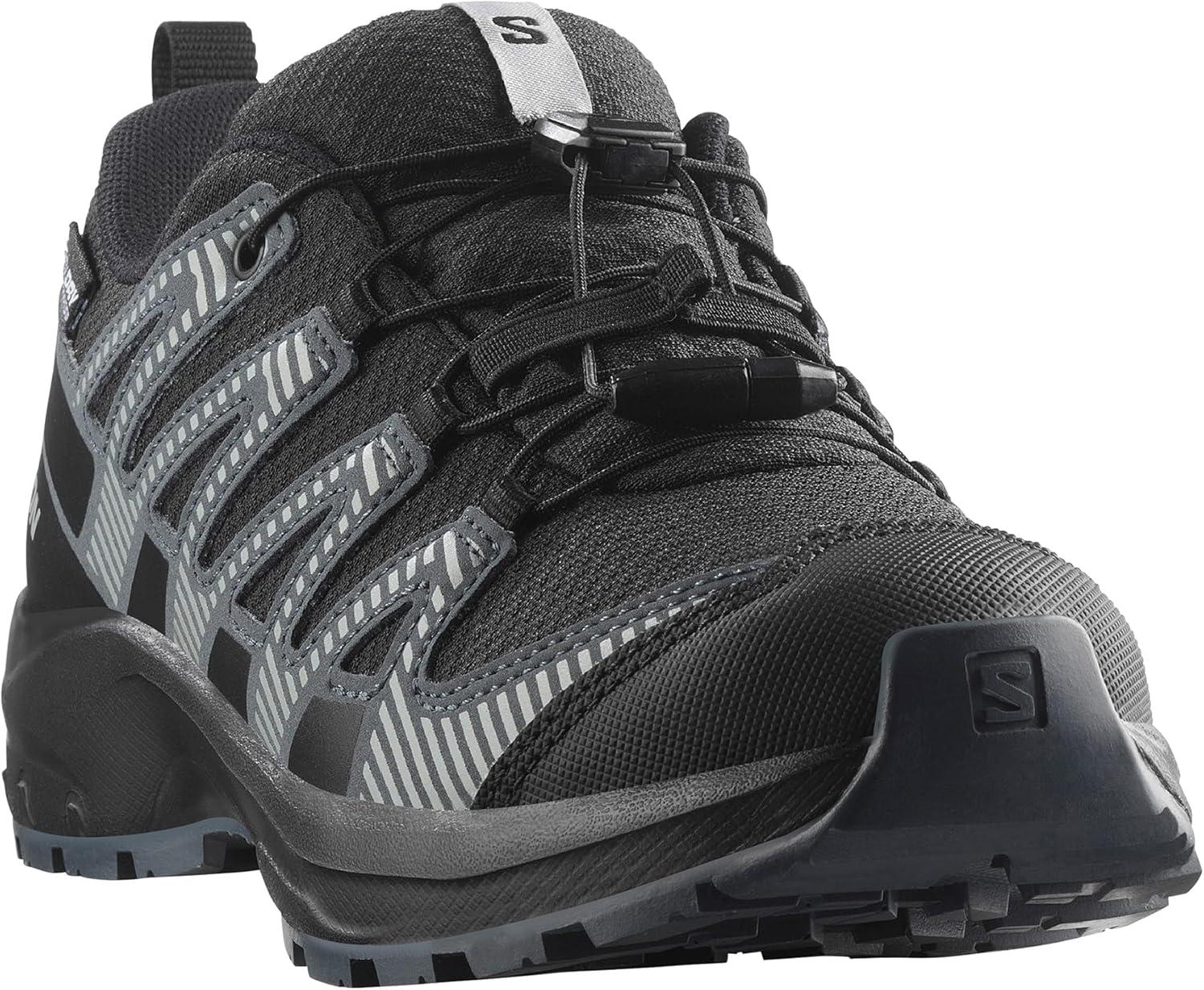 image:imageSalomon Unisex Juniors XA Pro V8 Mid Waterproof Trail Running Shoes for KidsBlackTurbulenceQuarry