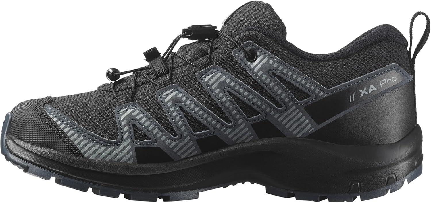 image:imageSalomon Unisex Juniors XA Pro V8 Mid Waterproof Trail Running Shoes for KidsBlackTurbulenceQuarry