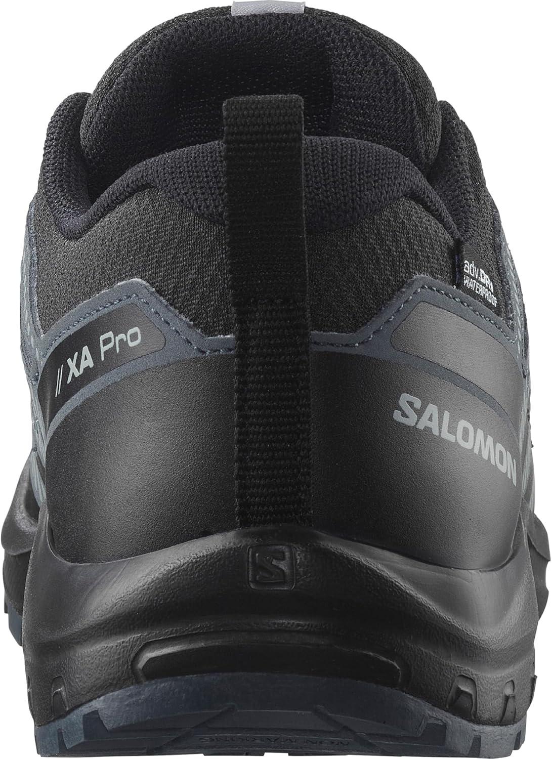 image:imageSalomon Unisex Juniors XA Pro V8 Mid Waterproof Trail Running Shoes for KidsBlackTurbulenceQuarry
