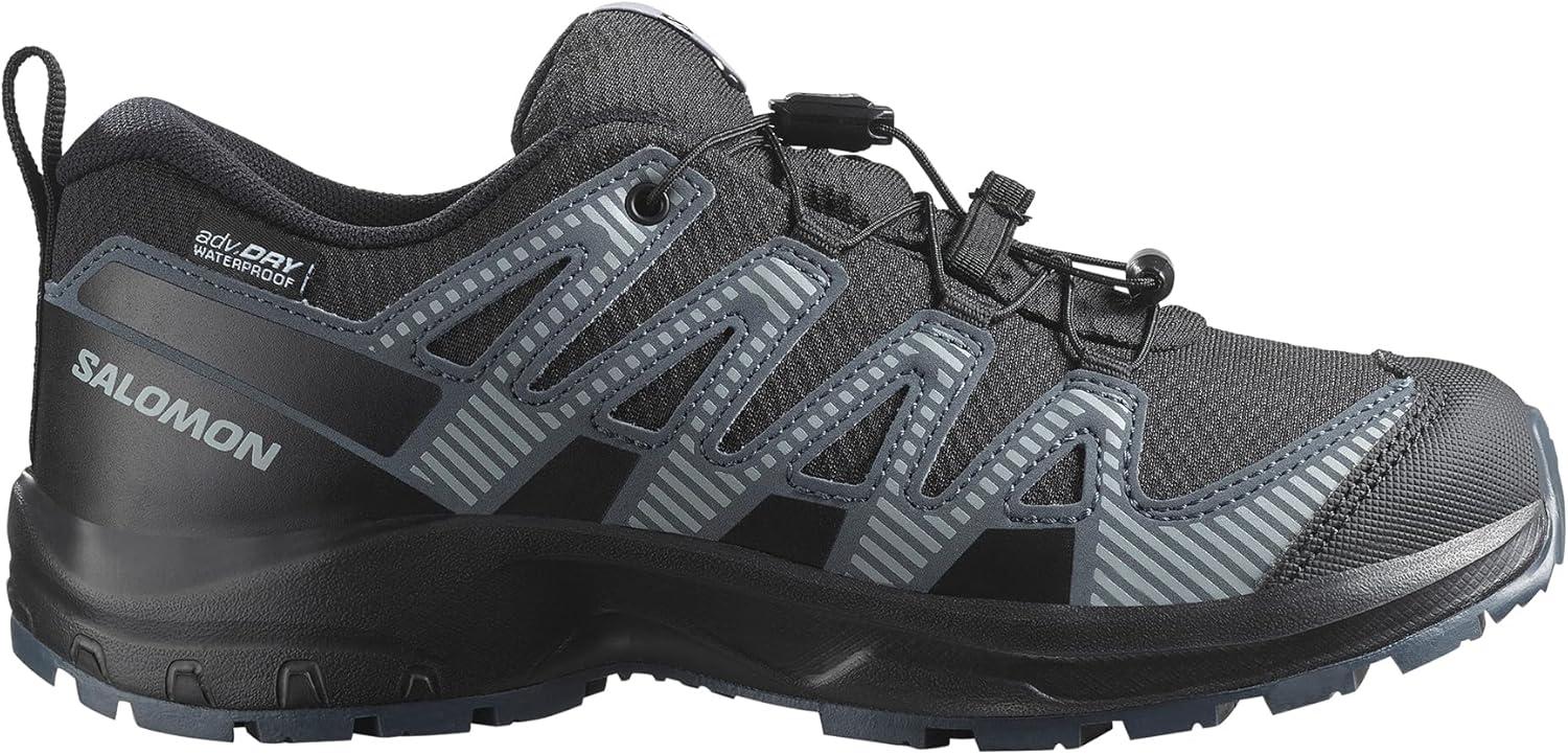 image:imageSalomon Unisex Juniors XA Pro V8 Mid Waterproof Trail Running Shoes for KidsBlackTurbulenceQuarry