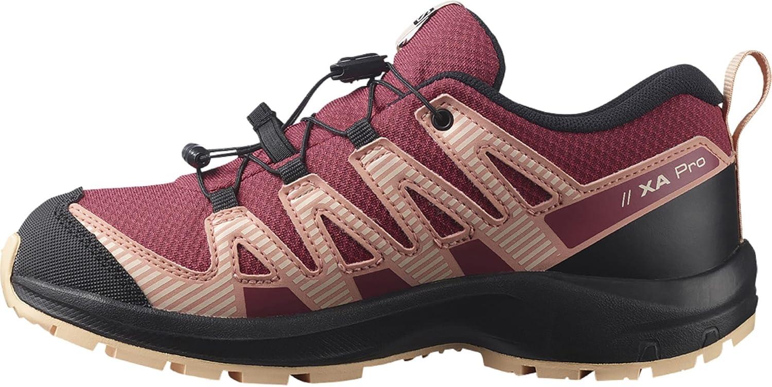 image:imageSalomon Unisex Juniors XA Pro V8 Mid Waterproof Trail Running Shoes for KidsEarth RedBlackAlmond Cream