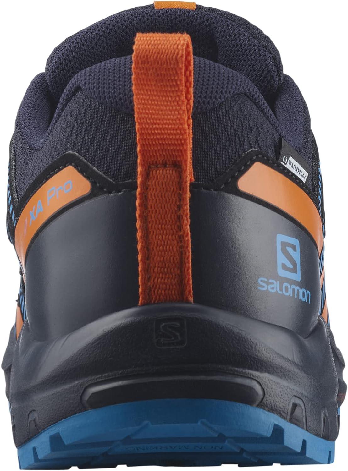 image:imageSalomon Unisex Juniors XA Pro V8 Mid Waterproof Trail Running Shoes for KidsNavy WilVibrant OrangeBlithe