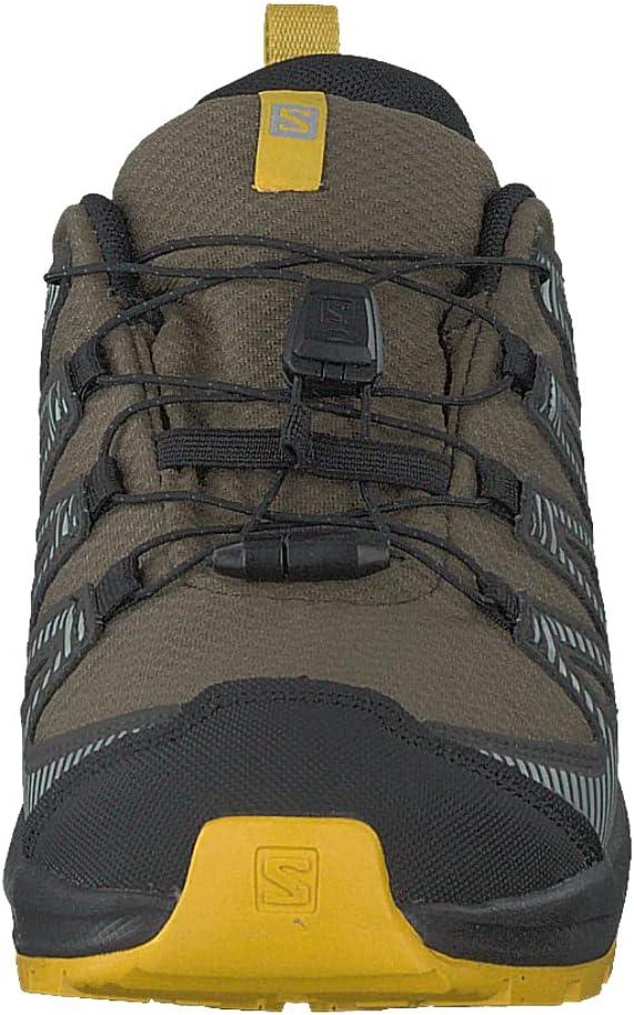 image:imageSalomon Unisex Juniors XA Pro V8 Mid Waterproof Trail Running Shoes for KidsOlive NightBlackSulphur