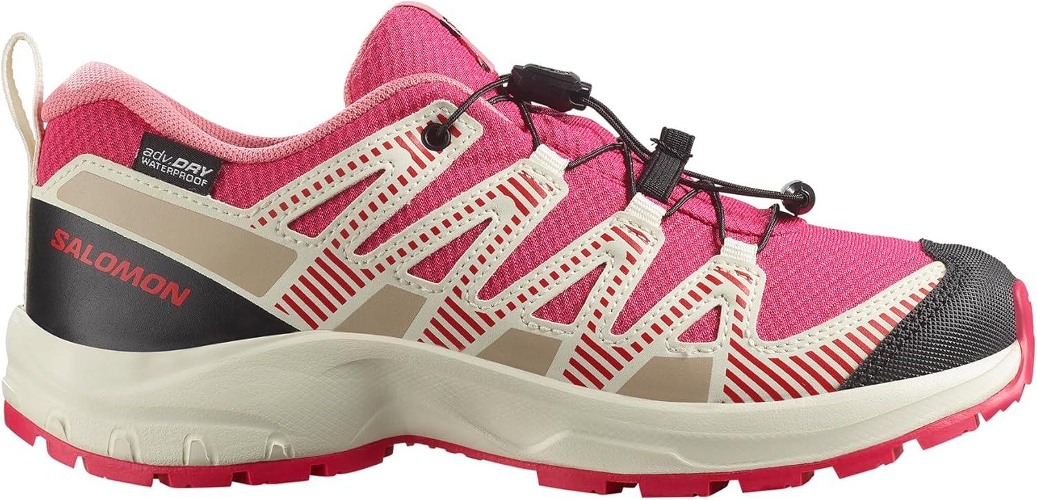 image:imageSalomon Unisex Juniors XA Pro V8 Mid Waterproof Trail Running Shoes for KidsRouge RedVanilla IceFlamingo Pink