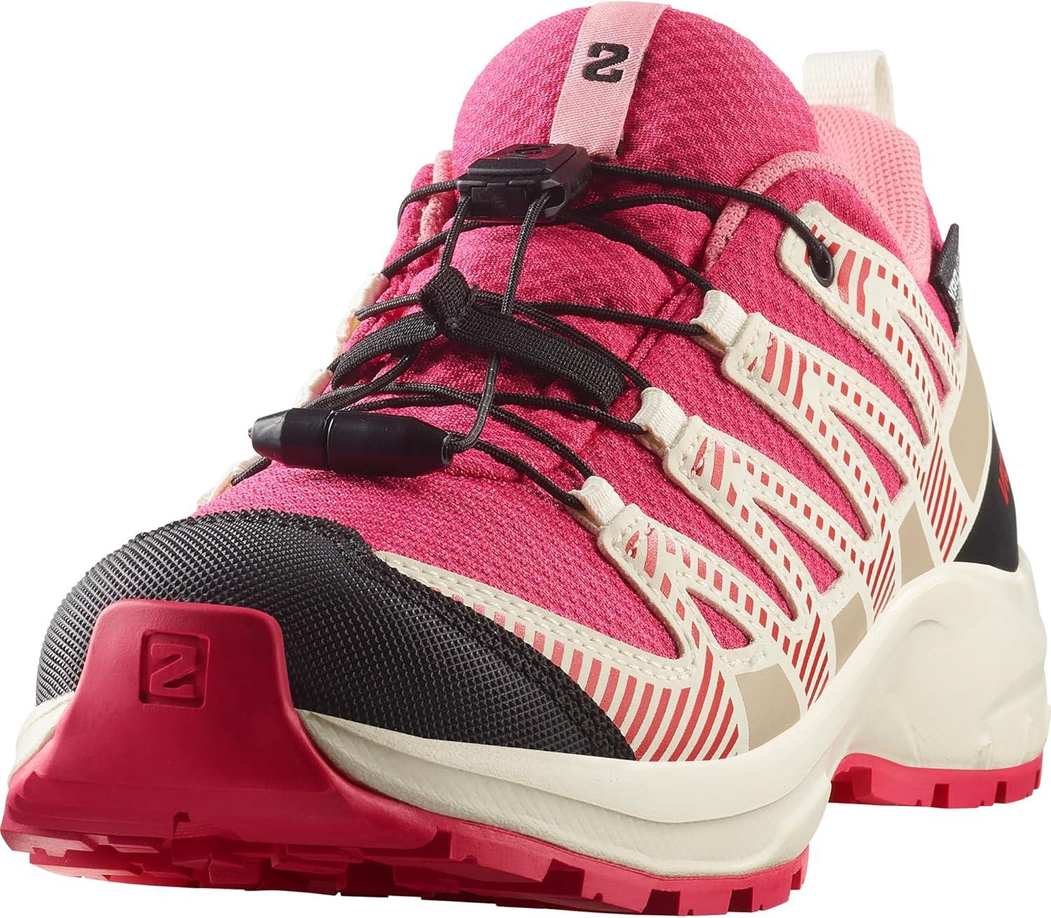 image:imageSalomon Unisex Juniors XA Pro V8 Mid Waterproof Trail Running Shoes for KidsRouge RedVanilla IceFlamingo Pink