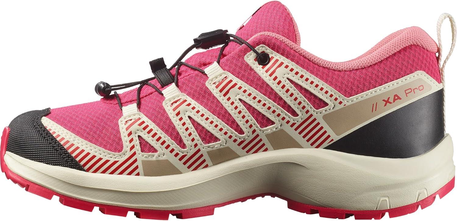 image:imageSalomon Unisex Juniors XA Pro V8 Mid Waterproof Trail Running Shoes for KidsRouge RedVanilla IceFlamingo Pink