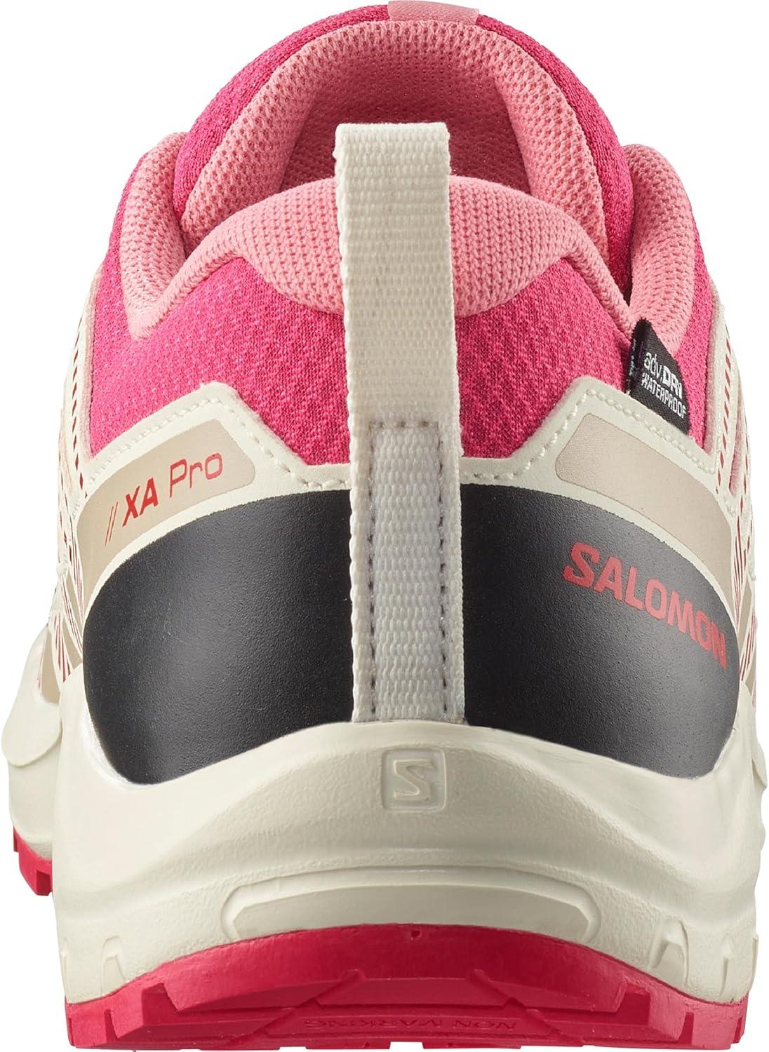 image:imageSalomon Unisex Juniors XA Pro V8 Mid Waterproof Trail Running Shoes for KidsRouge RedVanilla IceFlamingo Pink