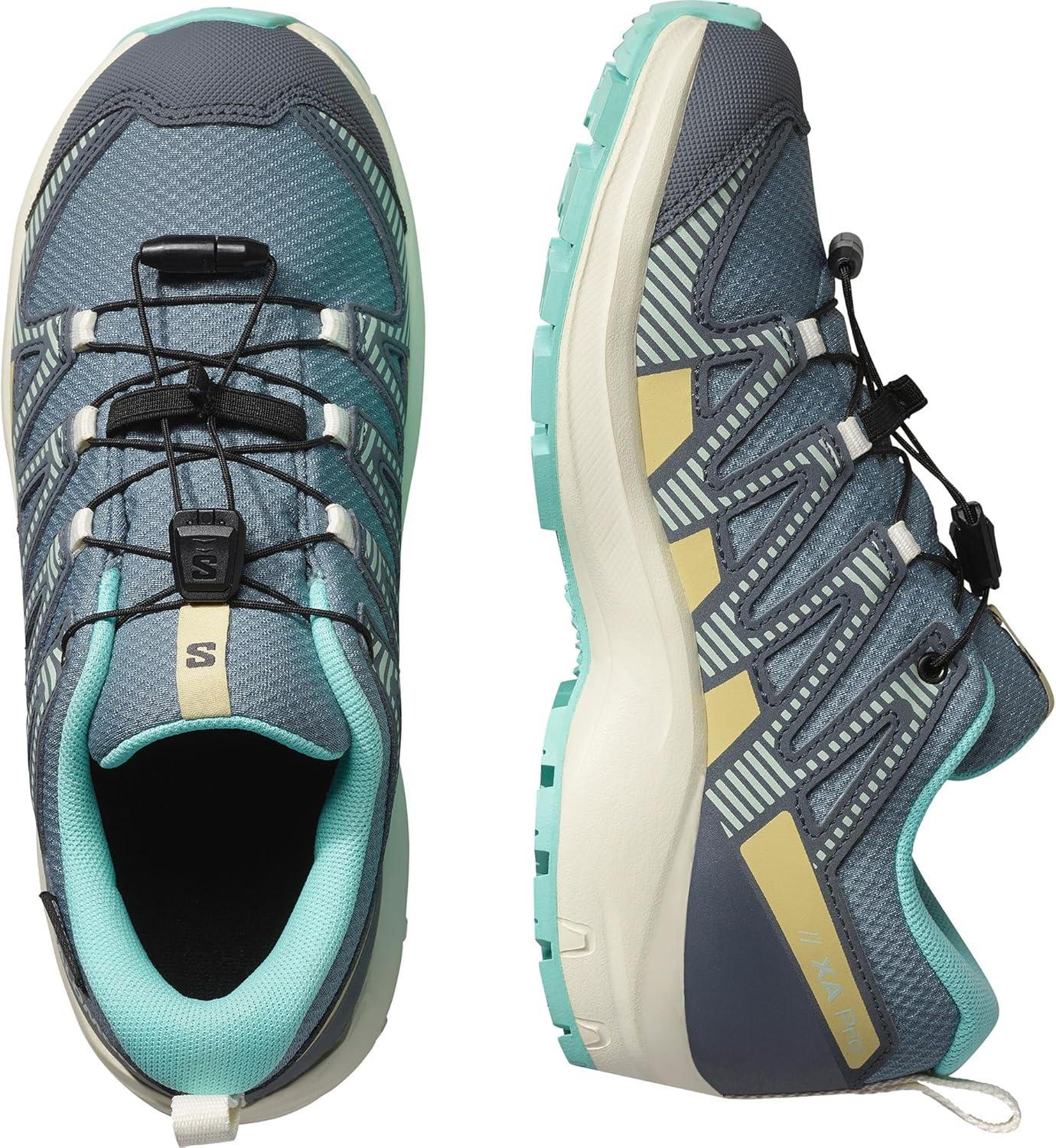 image:imageSalomon Unisex Juniors XA Pro V8 Mid Waterproof Trail Running Shoes for KidsTrooperTurbulenceAruba Blue