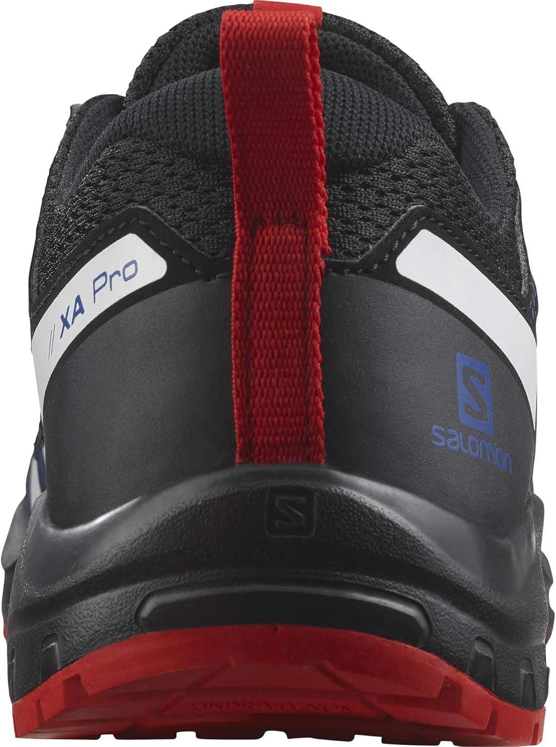 image:imageSalomon UnisexChild Salomon Kids Xa Pro V8 Trail Running ShoesBlackLapis BlueFiery Red
