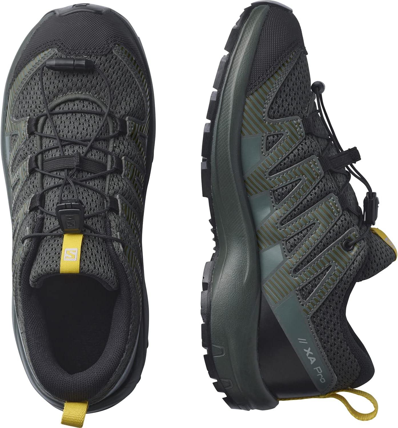 image:imageSalomon UnisexChild Salomon Kids Xa Pro V8 Trail Running ShoesBlackUrban ChicSulphur