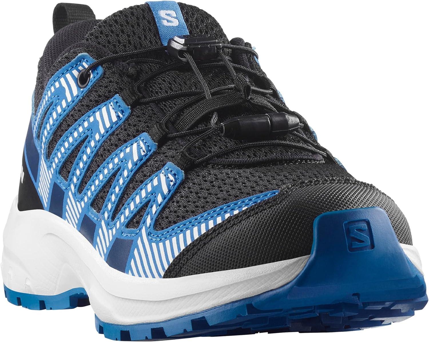 image:imageSalomon UnisexChild Salomon Kids Xa Pro V8 Trail Running ShoesBlackWhiteFrench Blue