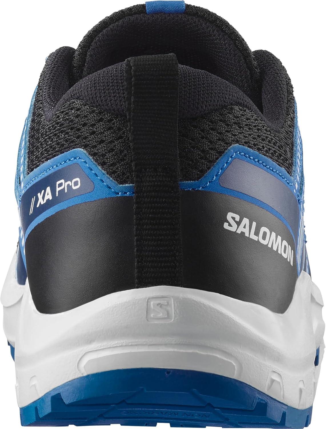 image:imageSalomon UnisexChild Salomon Kids Xa Pro V8 Trail Running ShoesBlackWhiteFrench Blue